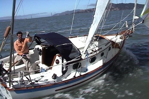Just one of the many single handers on San Francisco Bay © SW